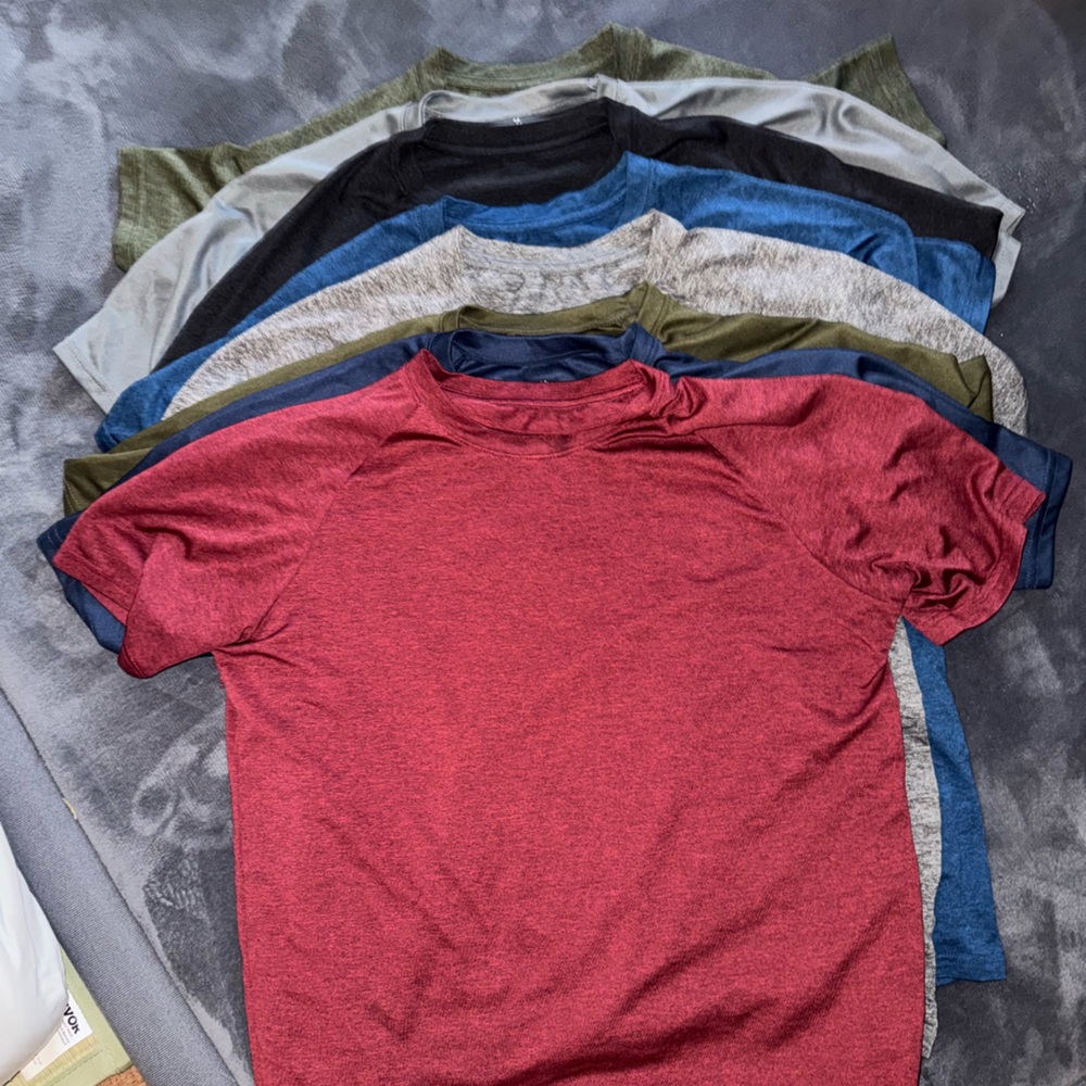 LOT OF 8 Mens Workout Shirts Moisture Wicking Active Quick Dry